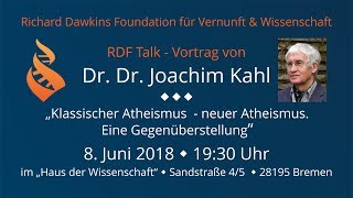 RDF Talk  Joachim Kahl Klassischer Atheismus neuer Atheismus [upl. by Allianora]