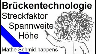 Brückentechnologie Steckfaktor und Spannweite gegeben  Höhe gesucht  Mathematik vom Mathe Schmid [upl. by Stiruc]