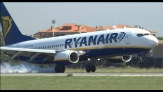 RYANAIR Boeing 737800 Landing  Take Off  Rome Ciampino Airport Aug 31st 2015 [upl. by Rafaela]