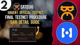 SATOSHI Haven1 Testnet  Final Procedure  All detail Guide satoshi haven testnet [upl. by George]