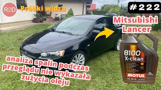 Wymiana oleju po 8000 km zbyt późno Mitsubishi Lancer Motul Xclean 5W40 222 [upl. by Burchett336]