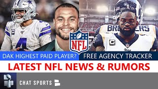 NFL News amp Rumors Latest On Dak’s Contract Jadeveon Clowney OBJ Trade AB  Free Agency Tracker [upl. by Inesita]