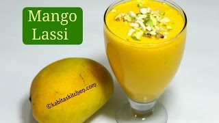 Mango Lassi recipe  Mango Yogurt Smoothie  Summer Drink  Sweet Lassi  kabitaskitchen [upl. by Yila]