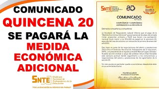 Quincena 20 se pagará la media económica adicional con retroactivo para ganar 16000 pesos al mes [upl. by Aehsat]