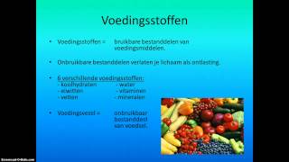 Voedingsmiddelen en voedingsstoffen [upl. by Brice]