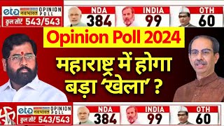 Lok Sabha Election 2024 Opinion Poll LIVE Maharashtra में होगा बड़ा खेल   Eknath  Uddhav  NCP [upl. by Aicnarf]