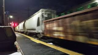 NS 7671 leads CPKC 255 meeting Metra inbound at Morton Grove [upl. by Allemahs]