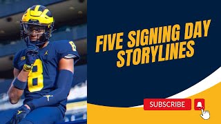 FIVE Michigan recruiting storylines ahead of National Signing Day  GoBlue [upl. by Bagger292]