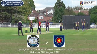 Run Fest in Southern Premier League Cricket  Lymington v Hook amp Newnham Basics Full highlights [upl. by Karyn]