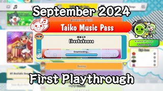 September 2024 Taiko Music Pass Songs First Playthrough【Taiko Rhythm Festival】 [upl. by Eisset]