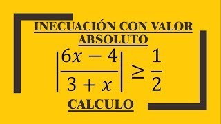 INECUACION CON VALOR ABSOLUTO [upl. by Kosey476]