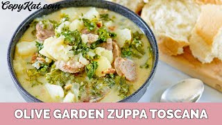 Olive Garden Zuppa Toscana for the Crock Pot  CopyKat Recipe [upl. by Kenimod]