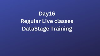 13th June 2024  DataStage Regular Live Training [upl. by Beichner]