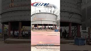 hydraulic jacking system for storage tank top to bottom tank construction [upl. by Llewxam]