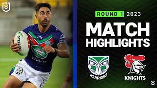 NRL 2023  New Zealand Warriors v Newcastle Knights  Match Highlights [upl. by Cohdwell296]