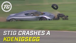 Stig Crashes Koenigsegg CCX HQ  Top Gear  Series 8  BBC [upl. by Cadmann309]