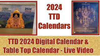 TTD 2024 Digital Calendar amp TTD 2024 Table Top Calendar  Tirumala Tirupati  Live Video [upl. by Dorelia]