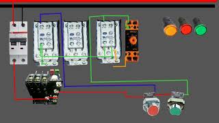 Star Delta Power Wiring  Control Wiring  Star Delta Stater electrical stardeltastarter 🤔 [upl. by Fionna85]