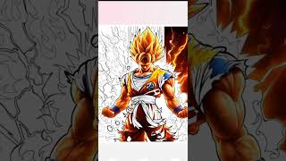 Drawing Goku in easy way Yonten Tamang [upl. by Lecia]