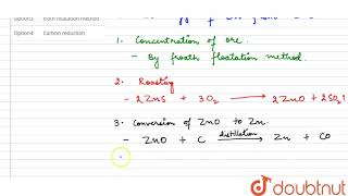 Which of the following process is involved in the extraction of corresponding [upl. by Rawna]