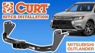 Hitch Installation on a 2018 Mitsubishi Outlander Curt CMF13398 [upl. by Htesil94]