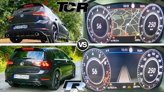 VW Golf GTI TCR 290HP vs 310HP VW Golf R  ACCELERATION Sound amp POV by AutoTopNL [upl. by Ayrolg]