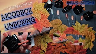 Jolifin MoodBox 🍂 GOLDEN HOUR 🍂Review amp Swatch unboxing beauty nails nailart [upl. by Ianej215]