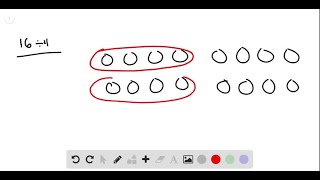 Model the division 16 ÷4 [upl. by Yatnohs196]