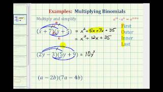 Ex Multiplying Binomials [upl. by Zeni]