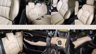 Toyota Hyryder Customized Seat Cover and Interior  Car Seat Cover  Luxury Seat Cover  Car Sense [upl. by Lamont]