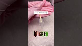 I’ll help you be popular🧚‍♀️💕 nails nailart wicked green pink chrome tutorial naildesign [upl. by Ettenauq]