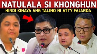 NAWINDANG SI KHONGHUN SA MATALINONG SAGOT NI ATTYFAJARDA KHONGHUN HUMINGI NG RESBAK [upl. by Tewell256]