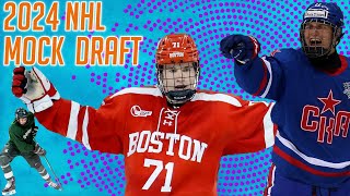 2024 NHL Mock Draft  Celebrini Is A Shark But Who Goes Second [upl. by Ariaek246]