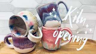 Kiln opening with fun glaze combos Getting a start on the holidays as well [upl. by Giana]