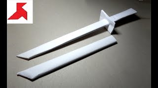 DIY  How to make the SAMURAI SWORD with a scabbard from A4 paper [upl. by Vaules122]