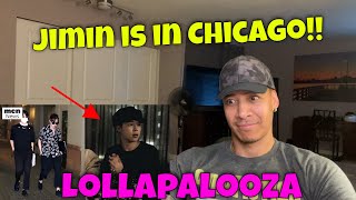 Jimin is in Chicago with JHope for Lollapalooza [upl. by Gereron]