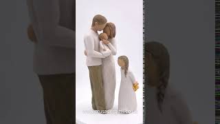 Willow Tree Figurines Set Mother Father amp Baby with Daughter Option 3 [upl. by Adnilab]