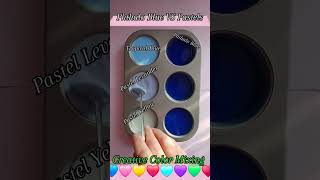 Phthalo Blue VS Pastels 💙🩵 colormixing paintmixing colorasmr colorsatisfiying [upl. by Mary]