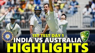 India vs Australia Highlights 1st Test 2024 Day 1  IND VS AUS [upl. by Mcclain673]