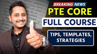 PTE CORE Full Course  Tips Templates Strategies  Skills PTE Academic [upl. by Aonian]