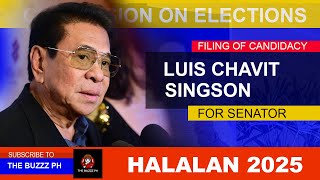 FILING OF CANDIDACY FOR HALALAN 2025 Chavit Singson [upl. by Ailee]