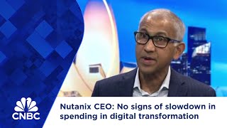 Nutanix CEO No signs of slowdown in spending in digital transformation [upl. by Gautea]