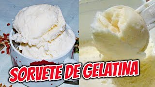 SORVETE COM APENAS UMA GELATINA SÚPER FÁCIL RÁPIDO E DELICIOSO [upl. by Anayi]