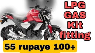 LPG GAS Kit for bike fitting Yamaha FZ [upl. by Etterb97]