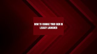 HOW TO CHANGE YOUR SKIN IN LEGACY LAUNCHER [upl. by Nothgierc914]