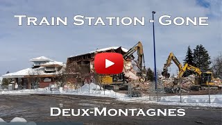 Demolition of DeuxMontagnes Train Station  January 2021 [upl. by Liana]