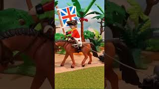 Playmobil Pirates vs Redcoats 🏴‍☠️ Ambush On The Island Stop Motion [upl. by Sivrat]