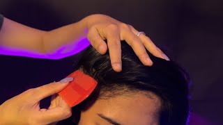 ASMR Removing Dandruff  scratching your scalp 💜 amp Treatment [upl. by Okihcim]