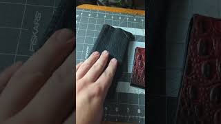 Leather Wrapped plywood for punching leather knight16 leathercraft leatherworker sewing [upl. by Gardener]