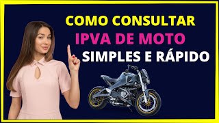 IPVA DE MOTO  Saiba como consultar documento de moto [upl. by Eerat640]